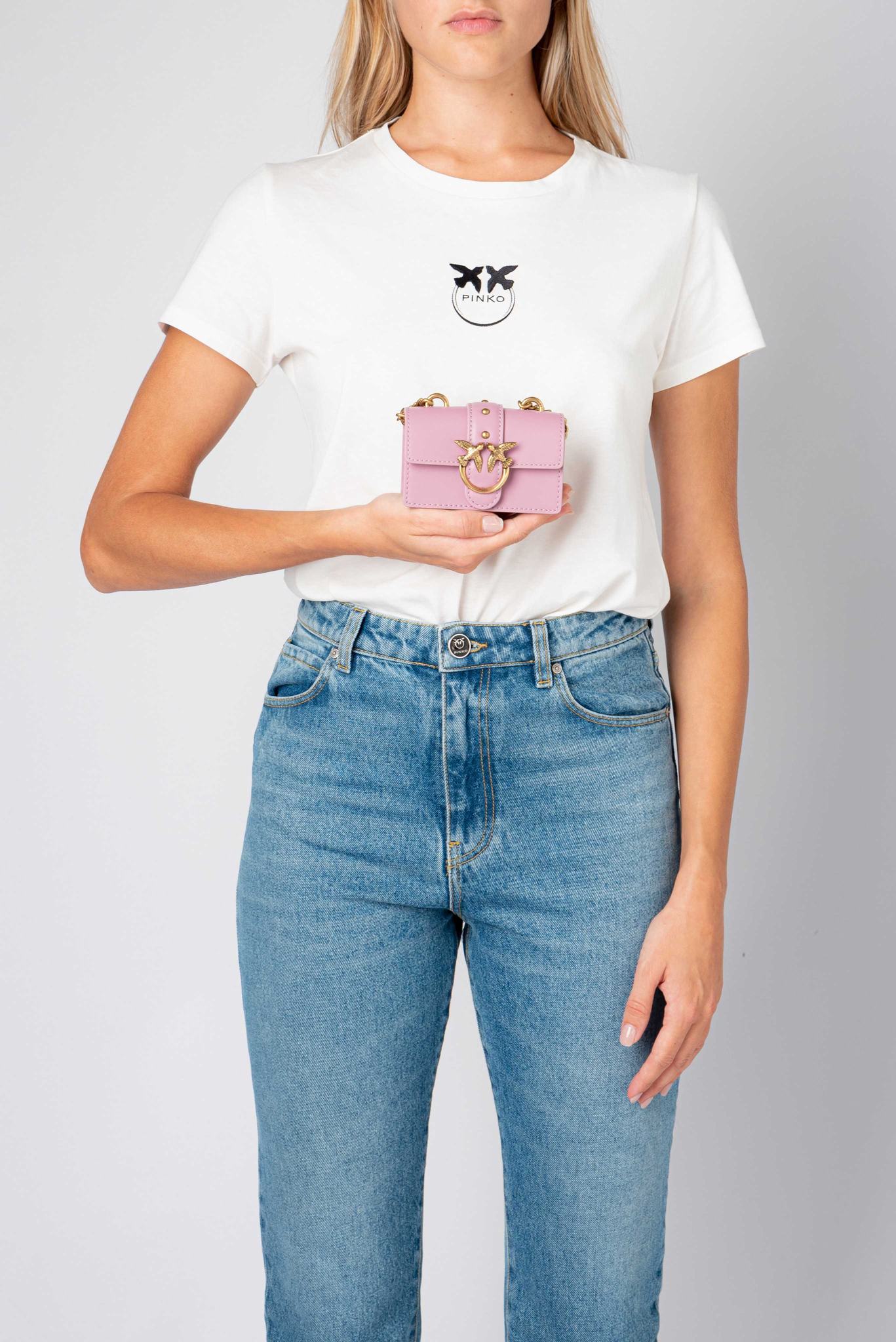 Women's Pinko Micro Love Bag Icon Simply Mini Bag Pink Gold | Australia-79524619