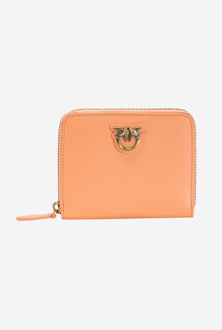 Women's Pinko Small Zip-around Leather Wallets Gold | Australia-39415709